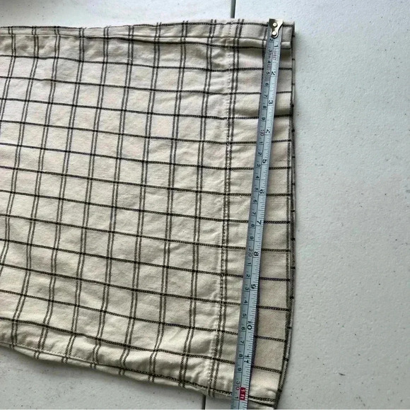 Anthropologie Windowpane Trousers Wide Leg High Rise Belted Ivory‎ Sz M - Picture 14 of 15